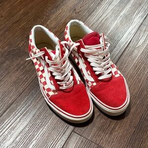Vans Red and White Checkerboard Old Skool